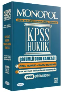 Monopol Yayınları 2025 KPSS Hukuk Çözümlü Soru Bankası