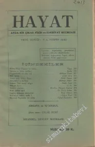 Hayat Fikir ve Edebiyat Mecmuası - Sayı: 4      Nisan