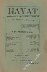 Hayat Fikir ve Edebiyat Mecmuası - Sayı: 5      Mayıs