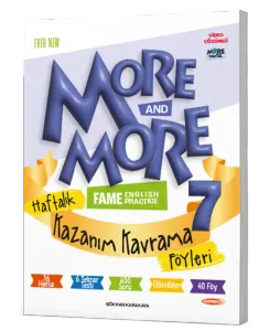 More More 7. Sınıf Haftalık Kazanım Kavrama Föyleri