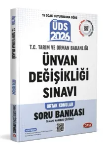 Data Yayınları 2026 T.C. Tarım ve Orman Bakanlığı Ünvan Değişikliği Sınavı Ortak Konular Soru Bankası