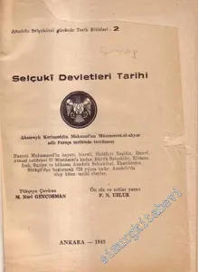 Selçuklu Devletleri Tarihi -        1943