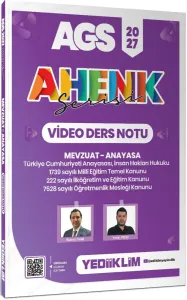 Yediiklim Yayınları 2027 AGS Ahenk Serisi Mevzuat Anayasa Video Ders Notu