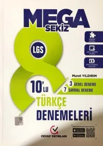 Cevap Yayınları 8. Sınıf LGS MEGA Türkçe 10 lu Denemeleri