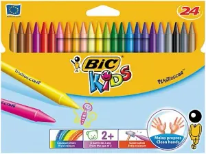 BİC KIDS MUM BOYA Silinebilir PLASTIC DECOR   24 lü