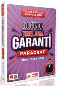 Paraf TYT AYT KPSS MEB AGS MSÜ DGS ALES Paragraf 10 Günde Temel Atma Garanti Video Ders Kitabı