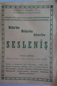 Mekke'den Medine'den Ankara'dan Sesleniş