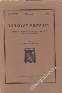 Macaristan'daki Türk Hakimiyeti Devrine Ait Bazı Notlar (Türkiyat Mecmuası Cilt: 7-8, Cüz 1'den AYRIBASIM) -        1942