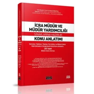 İcra Müdür ve Müdür Yardımcılığı Sınavlarına Hazırlık Konu Anlatımı