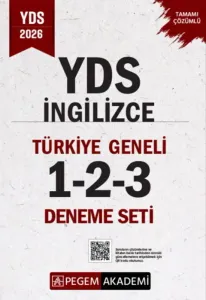 Pegem Yayınları 2026 YDS İngilizce Tamamı Çözümlü Türkiye Geneli 1-2-3 Deneme Seti