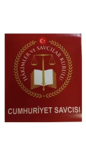 Cumhuriyet Savcısı Araç Sticker Bordo Renk 