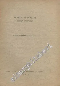 Anasthase Surları (45 sayılı Belleten'den ayrı basım) -