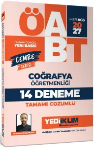 Yediiklim Yayınları 2027 MEB AGS ÖABT Cemre Serisi Coğrafya Öğretmenliği Tamamı Çözümlü 14 Deneme