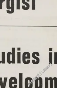 ODTÜ Gelişme Dergisi - METU Studies in Development - Sayı: 12      Yaz