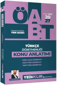 Yediiklim Yayınları 2027 MEB AGS ÖABT Türkçe Öğretmenliği Türk Halk Edebiyatı Yeni Türk Edebiyatı Eski Türk Edebiyatı Konu Anlatımı