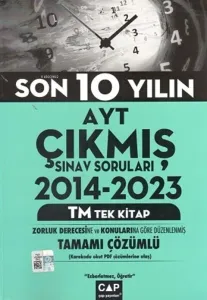 Çap Yayınları AYT Tek Kitap TM Çıkmış Soruları