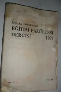 Ankara Üniversitesi Eğitim fakültesi Dergisi 1977