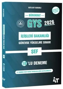 4T Yayınları 2026 GYS İçişleri Bakanlığı Şef 10'lu Deneme