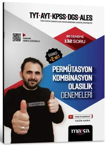 Marka Yayınları TYT AYT KPSS DGS ALES Permütasyon, Kombinasyon, Olasılık 30 Deneme Video Çözümlü