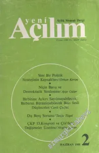 Yeni Açılım - Aylık Siyasal Dergi - Sayı: 2      Haziran
