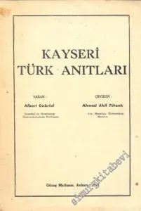 Kayseri Türk Anıtları -        1954