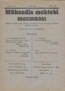 Mühendis Mektebi Mecmuası - Sayı: 20    Yıl: 2  Kanunısani