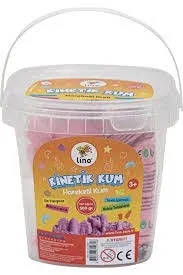 LİNO KİNETİK KUM 500 GR PEMBE KOVA