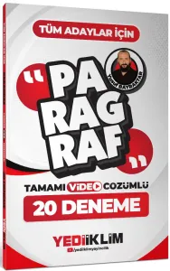 Yediiklim Yayınları AGS KPSS ALES DGS YKS Tüm Adaylar İçin Paragraf Tamamı Video Çözümlü 20 Deneme