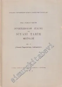 Devletlerarası Hukuku ve Siyasi Tarih Metinleri 1 ( Osmanlı İmparatorluğu Antlaşmaları ) -        1953