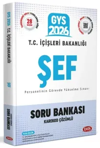 Data Yayınları 2026 T.C. İçişleri Bakanlığı Şef GYS Soru Bankası - Karekod Çözümlü