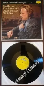 33 LP PLAK VINYL: Arturo Benedetti Michelangeli, Beethoven - Klaviersonate / Piano Sonata No.4, Op.7 -