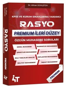 4T Yayınları KPSS A Grubu RASYO PREMIUM İleri Düzey Muhasebe Soruları Soru Bankası Çözümlü