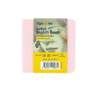 Tigertint Eskiz Defteri Sert Kapak 140gr. 12x12cm 80yp. Şeker Pembe N:100140528