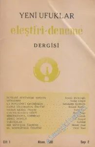 Yeni Ufuklar Eleştiri - Deneme Dergisi - Sayı: 5  1    Nisan