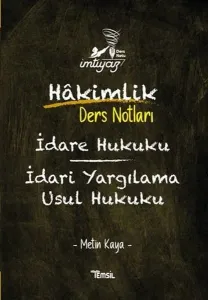 İmtiyaz İdare Hukuku İdari Yargılama Usul Hukuku Hakimlik Ders Notları