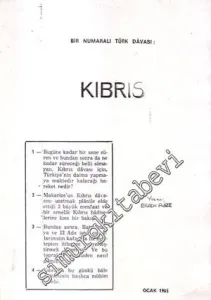 Kıbrıs Bir Numaralı Türk Davası ( Fotokopidir ) -
