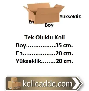 Oluklu Karton Koli 35x20x20 cm.