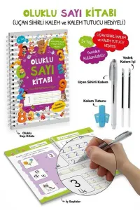 Oluklu Sayı Kitabı " Uçan Sihirli Kalem ve Kalem Tutucu Hediyeli "