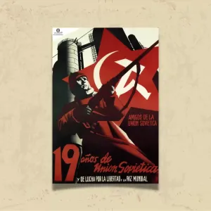 POSTER 0014 - İSPANYA İÇ SAVAŞI - 19 ANOS DE UNION SOVIETICA - KUŞE KAĞIT (33X48)