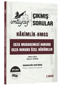 İmtiyaz Yayınları 2026 Hakimlik HMGS Ceza Muhakemesi Hukuku, Ceza Hukuku Özel Hükümler Çıkmış Sorular Çözümlü