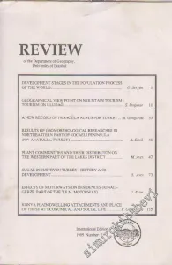 Review Of The Department Of Geography, University Of Istanbul -