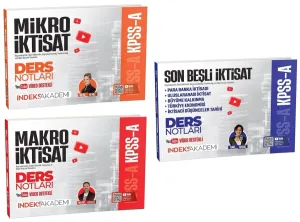 İndeks Akademi 2026 KPSS A Grubu Makro Mikro Son Beşli İktisat Video Ders Notları 3'lü Set