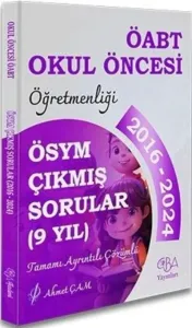 CBA Yayınları ÖABT MEB-AGS Okul Öncesi Öğretmenliği Çıkmış Sorular Son 9 Yıl Çözümlü
