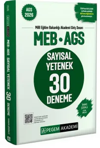 Pegem Yayınları 2026 MEB AGS Sayısal Yetenek 30 Deneme Tamamı Çözümlü