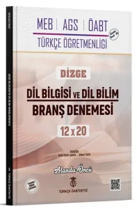 Türkçe ÖABTDEYİZ ÖABT MEB-AGS Türkçe Dizge Dil Bilgisi ve Dil Bilim 12x20 Branş Denemeleri Çözümlü