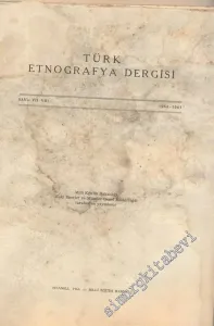 Türk Etnografya Dergisi - Sayı: 7 - 8       1966