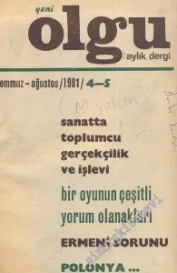 Yeni Olgu Aylık Dergi  17 Dergi  - Temmuz Ağustos 1981-Ekim 1983; Sayı 4/5 - 28