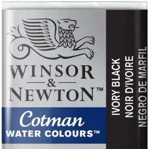 Winsor & Newton Cotman Sulu Boya Yarım Tablet Ivory Black 331
