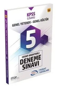Murat KPSS Genel Kültür Genel Yetenek Lisans 5 Çözümlü Deneme Sınavı-YENİ