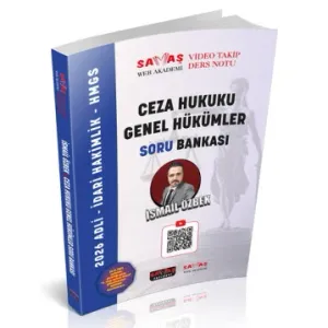 Adli-İdari Hakimlik HMGS Ceza Hukuku Genel Hükümler Soru Bankası